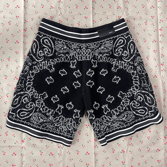 Amiri Bandana Crochet Basketball Shorts - Picture 8 of 9